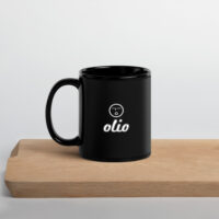 Olio Black Glossy Mug - Image 2
