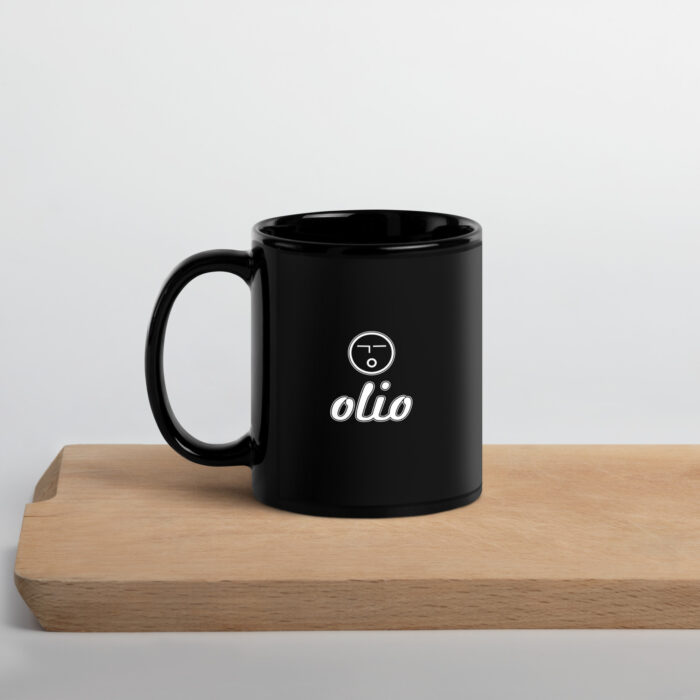Olio Black Glossy Mug - Image 2