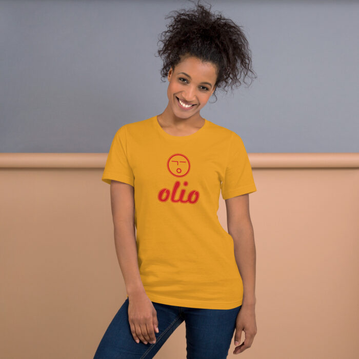 Basic Olio Unisex t-shirt (mustard x red)