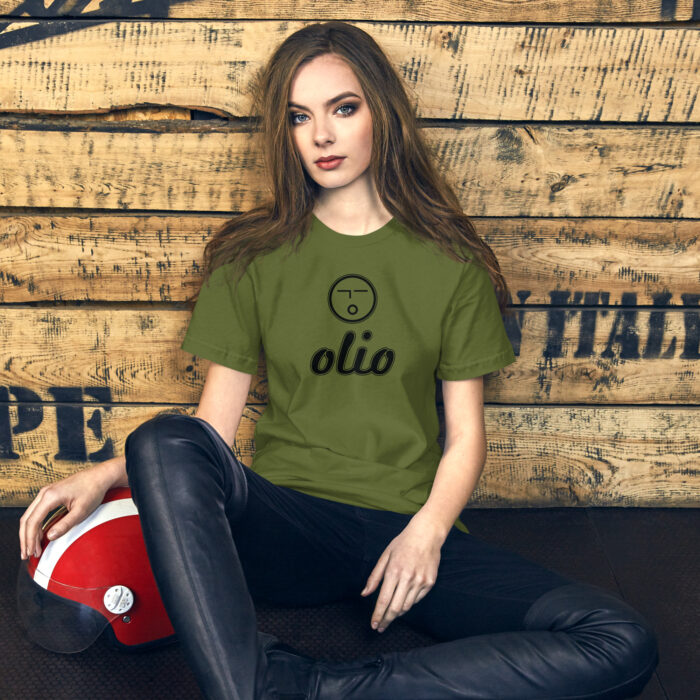 Basic Olio Unisex t-shirt (olive x black) - Image 3