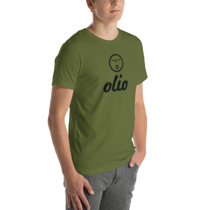 Basic Olio Unisex t-shirt (olive x black) - Image 2